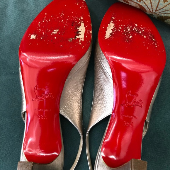 louboutin metallic heels